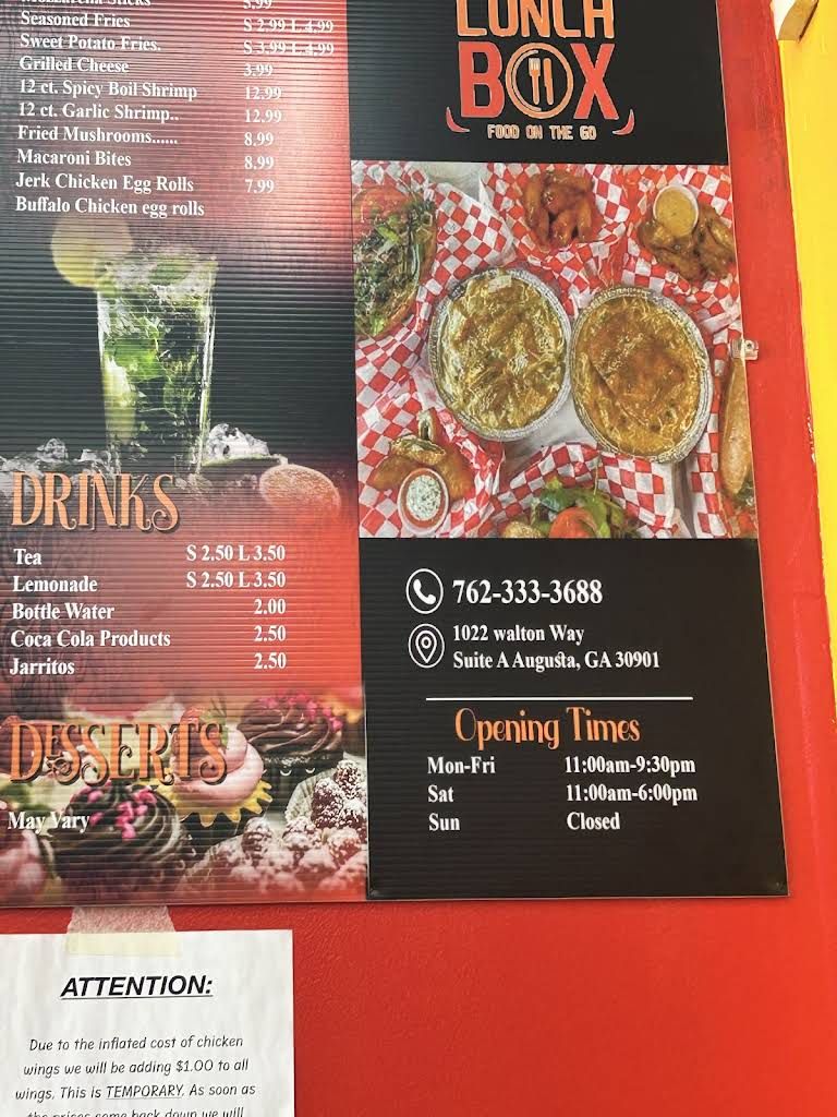 Coleman's Lunch Box Menu 3